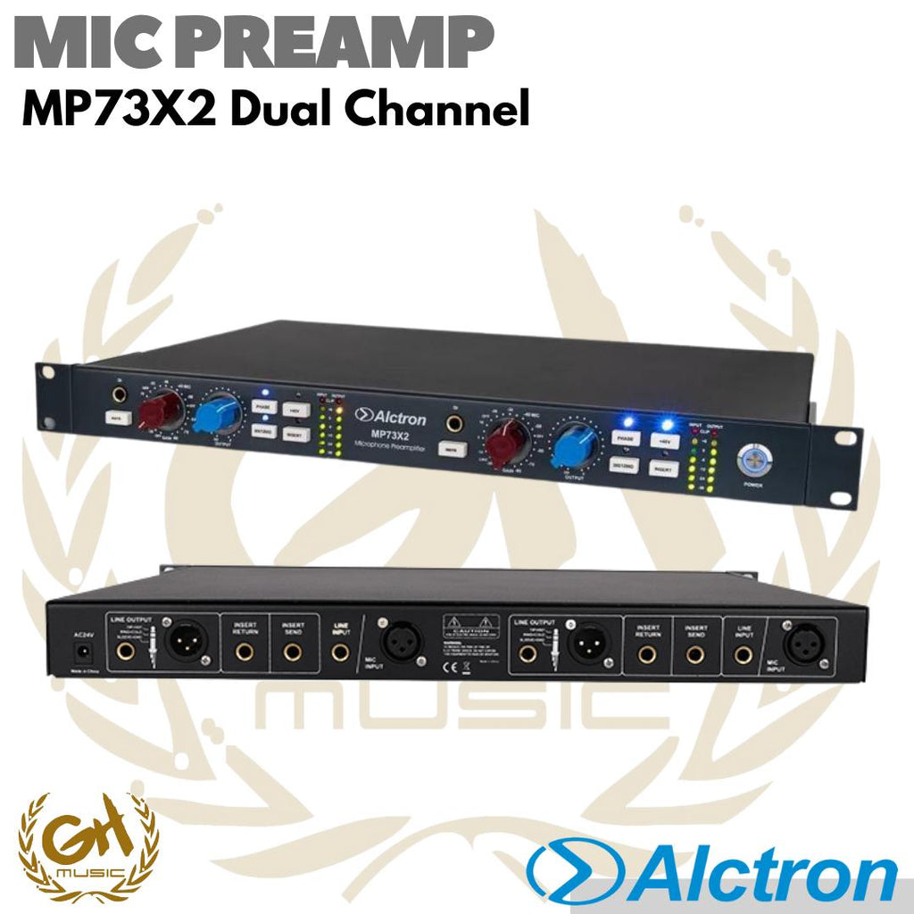 Alctron MP73X2 Dual Channel Microphone Pre-Amplifiers - Preamp Mic
