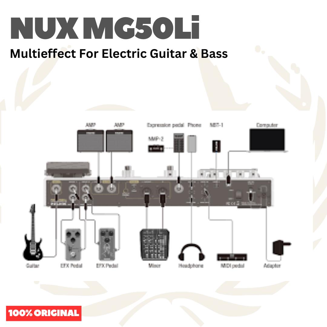NUX MG50Li Multi-Effect Pedal for Electric Guitar & Bass - Efek Gitar | MG 50Li MG50