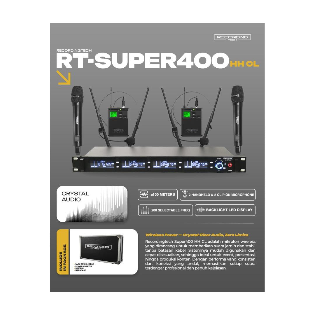 RECORDING TECH RT SUPER400 HH CL WIRELESS MICROPHONE