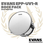 Evans Drumheads UV1 Rock Pack + 14-Inch UV1 Ctd (EPP-UV1-R) - Membran Set