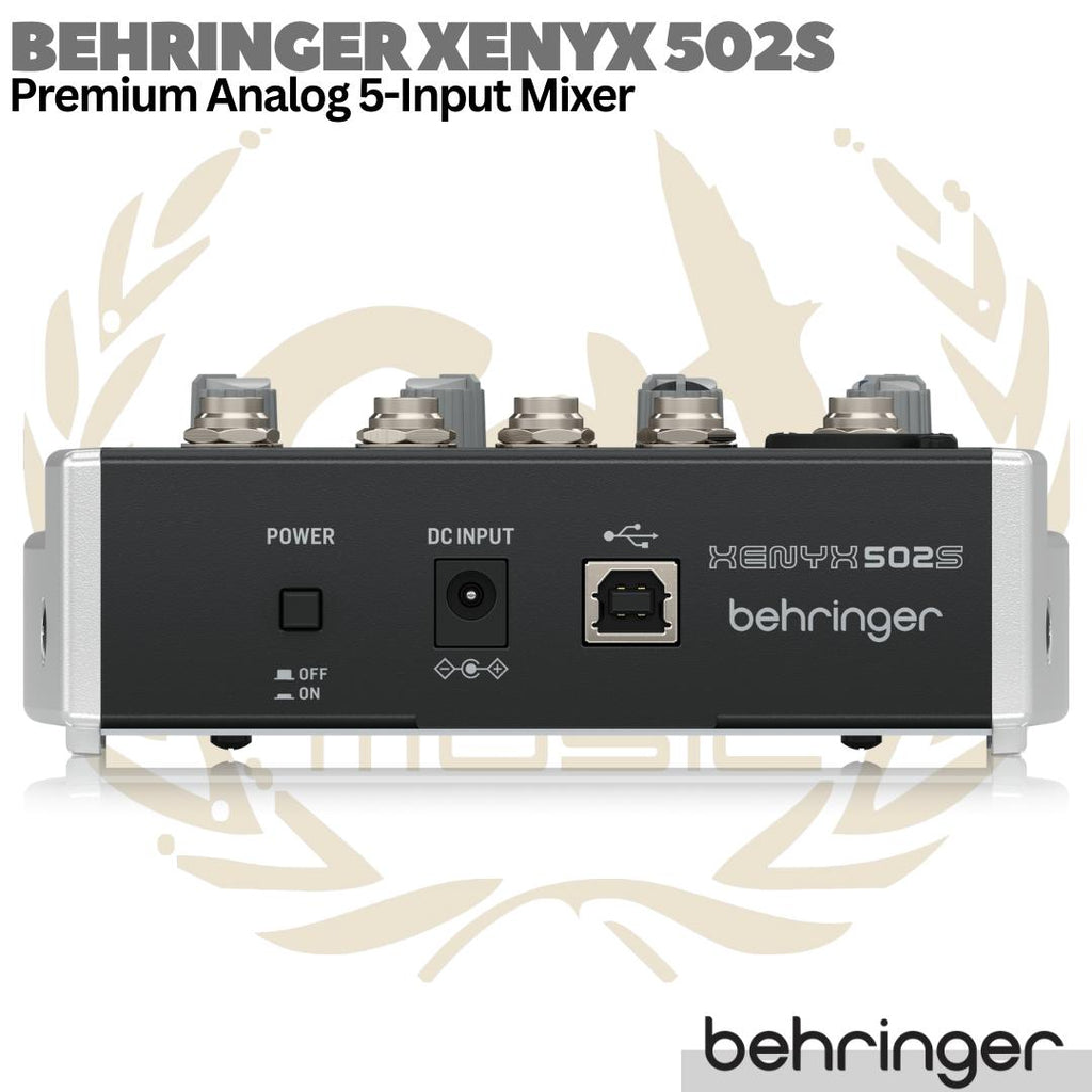 BEHRINGER XENYX 502S Premium Analog 5 Input Audio Mixer | 502USB