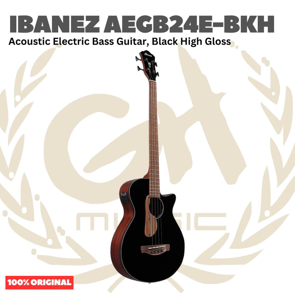 Ibanez AEGB24E Acoustic Bass Guitar - Gitar Bass Akustik Elektrik dengan Preamp