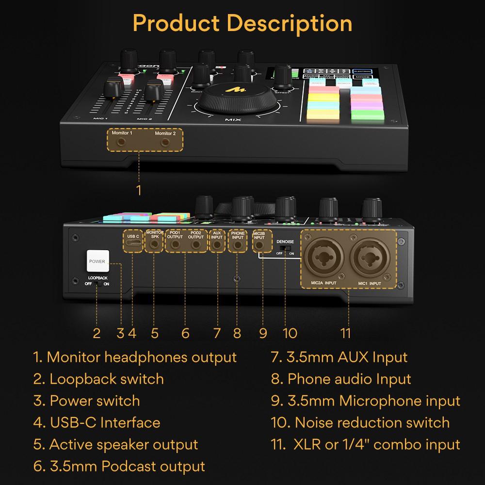MAONOCASTER AM100 MIXER BROADCAST DAN LIVE STREAMING