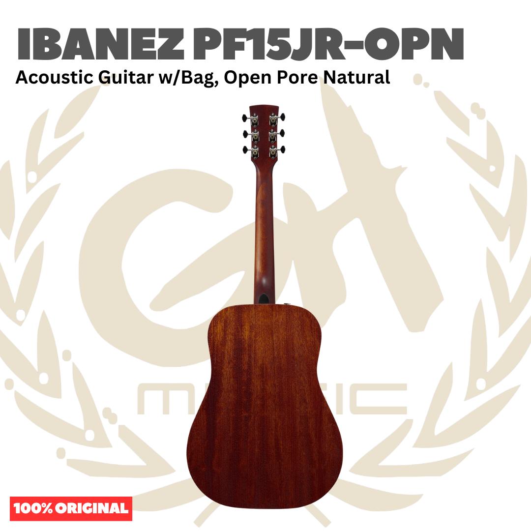 Ibanez PF15JR-OPN Acoustic Guitar w/Bag, Open Pore Natural - Gitar Akustik