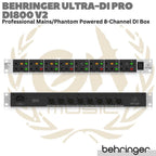 BEHRINGER ULTRA DI PRO DI800 V2 Phantom Powered 8 Channel Rack DI Box