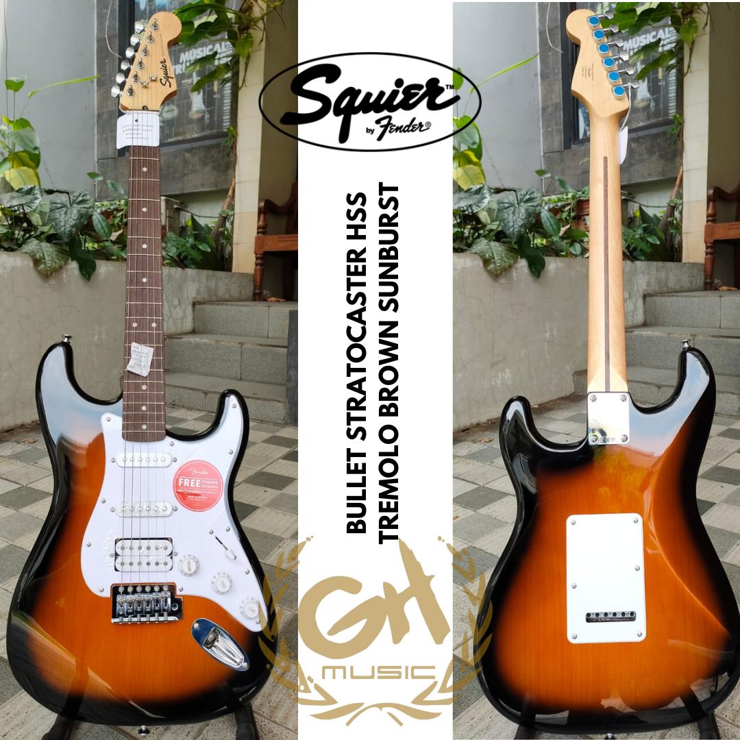 Squier Bullet Stratocaster HSS Electric Guitar, Laurel FB by Fender