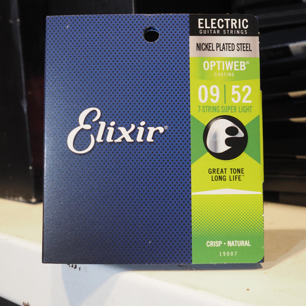 Elixir 19007 Optiweb 7-String Electric Guitar Strings 09-52 | Senar