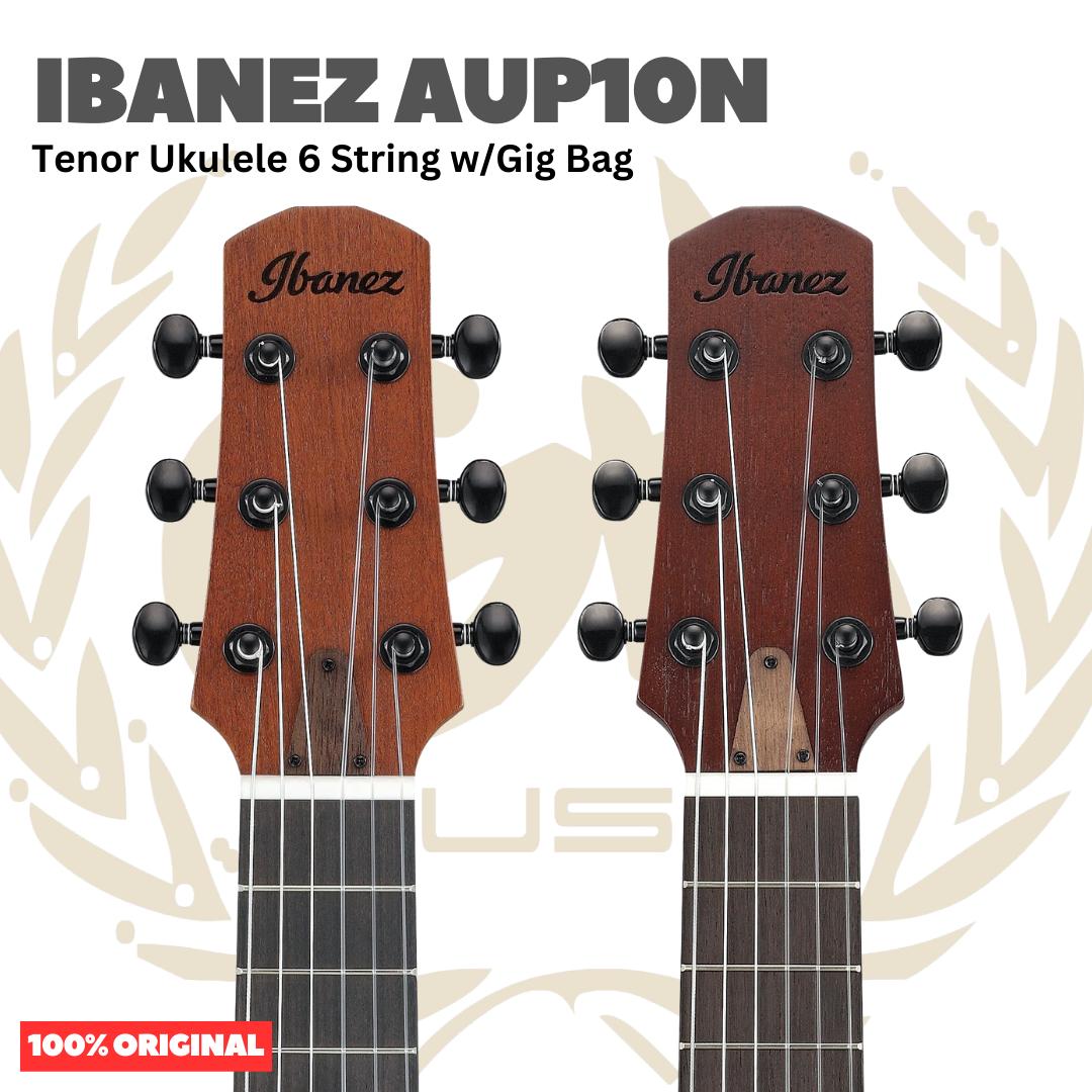 Ibanez AUP10N Tenor Ukulele 6 String w/Gig Bag - Gitar Lele