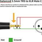 XLR MALE to 3.5mm Cable Converter | kabel Konverter