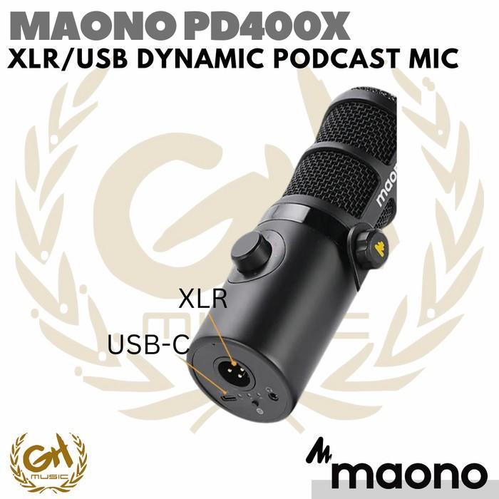 MAONO PD400X USB/XLR DYNAMIC PODCAST MICROPHONE - SOUND CARD MAONOCASTER E2 AME2