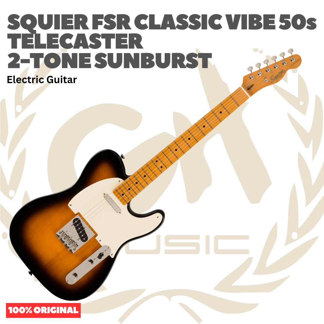 Squier FSR Classic Vibe 50s Telecaster Electric Guitar, Maple FB - Gitar Listrik Elektrik Original Asli