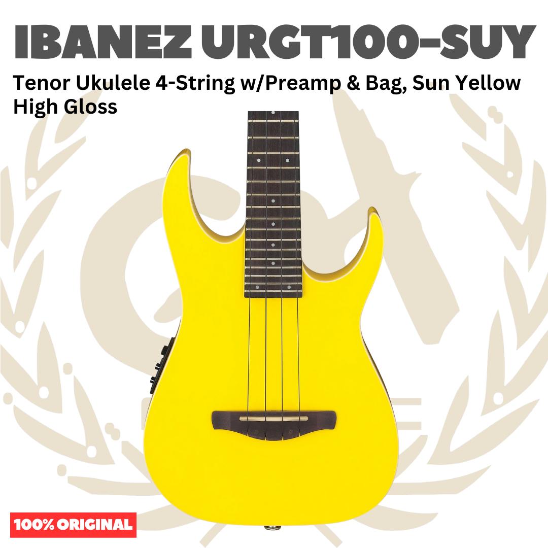 Ibanez URGT100 Tenor Ukulele 4-String w/Preamp & Bag - Ukulele Tenor 4-senar Original Asli