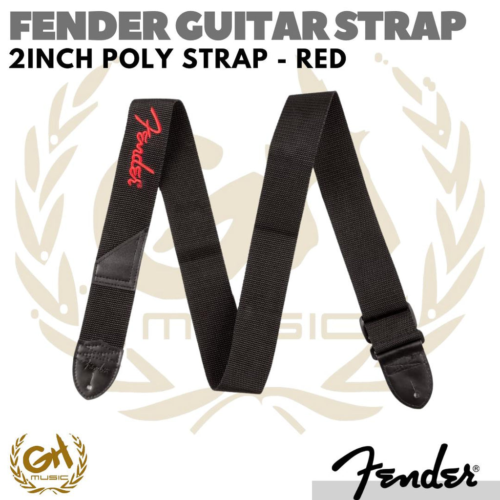 Fender 2inch Poly Guitar Strap with Logo | Strap Gitar Bass