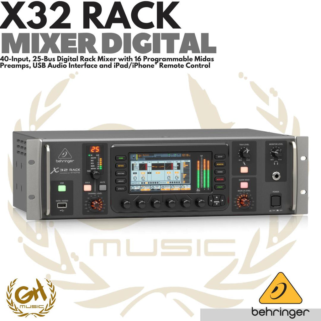 BEHRINGER X32 RACK 40-Input, 25-Bus Digital Rack Mixer