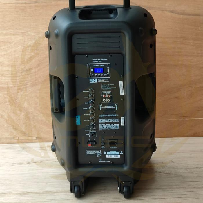 BARETONE MAX15MHWR 15" Portable Speaker | Spiker Aktif + Mic Wireless