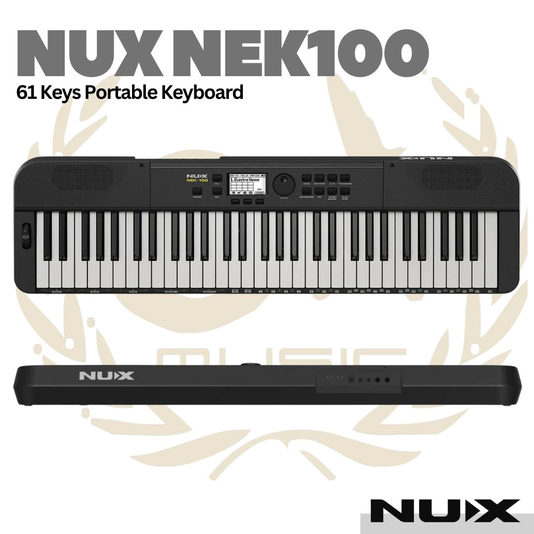 NUX NEK100 61 Keys Portable Keyboard - NEK-100 Piano