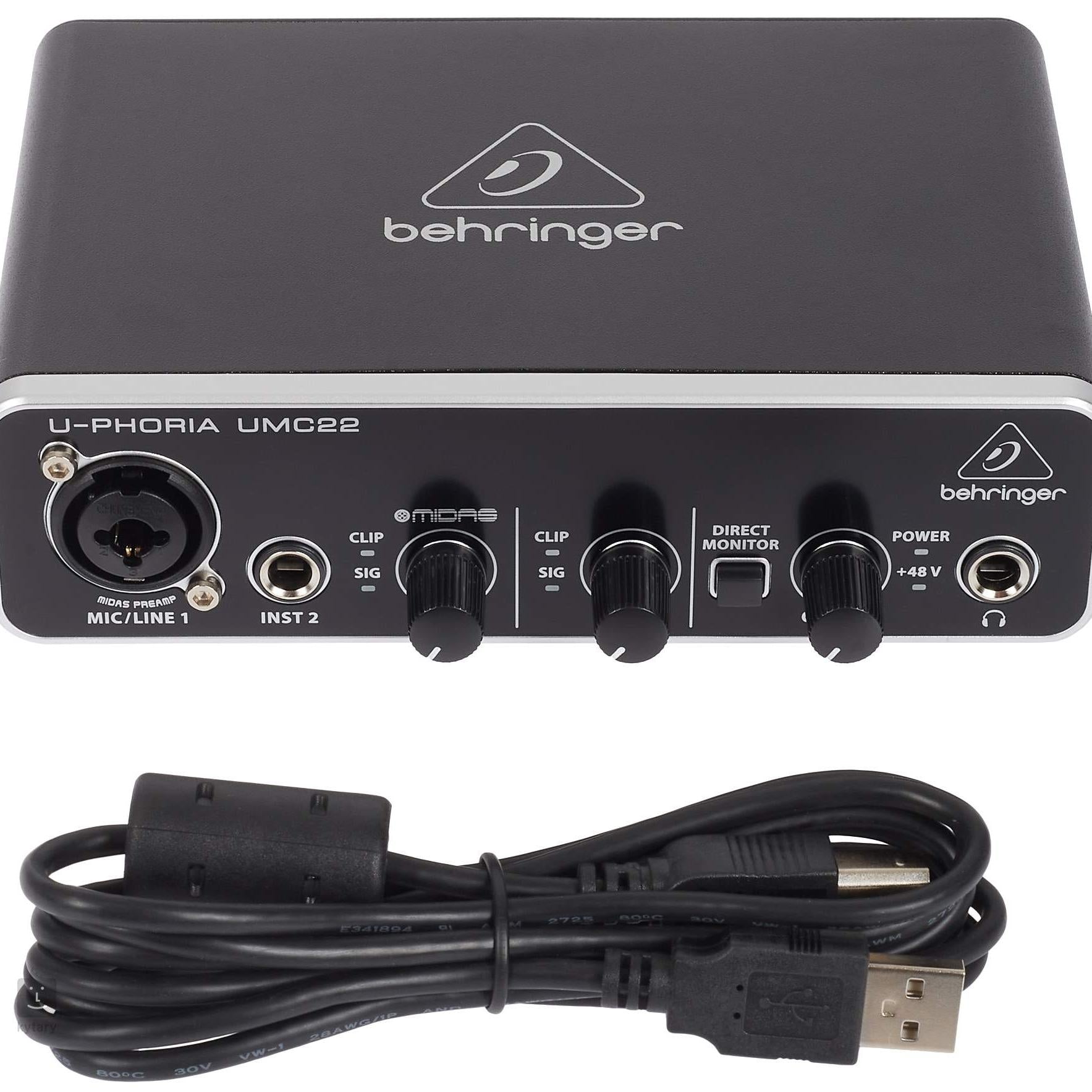 BEHRINGER UMC22 SOUNDCARD AUDIO INTERFACE