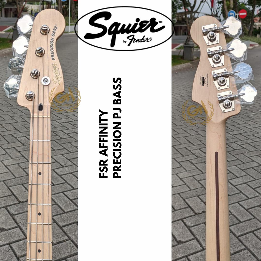Squier FSR Affinity Precision PJ Bass Guitar, Maple FB - BASS ELEKTRIK