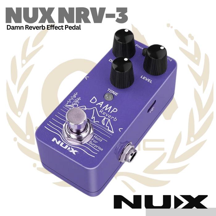 NUX Damp Reverb NRV3 Guitar Effect Pedal - Efek Gitar NRV-3 dengan 3 Tipe Reverb Plate Spring dan Hall Mini Enclosure Garansi 1 Tahun