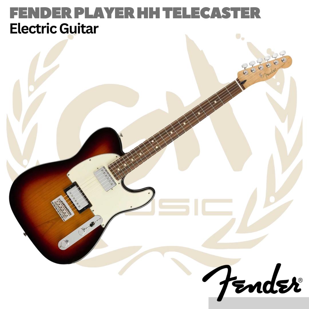 Fender Player Telecaster HH Electric Guitar, Pau Ferro FBv- Gitar Listrik