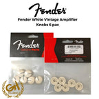 Fender White Vintage Amplifier Knobs 6 packs | Kenop Amplifier Fender