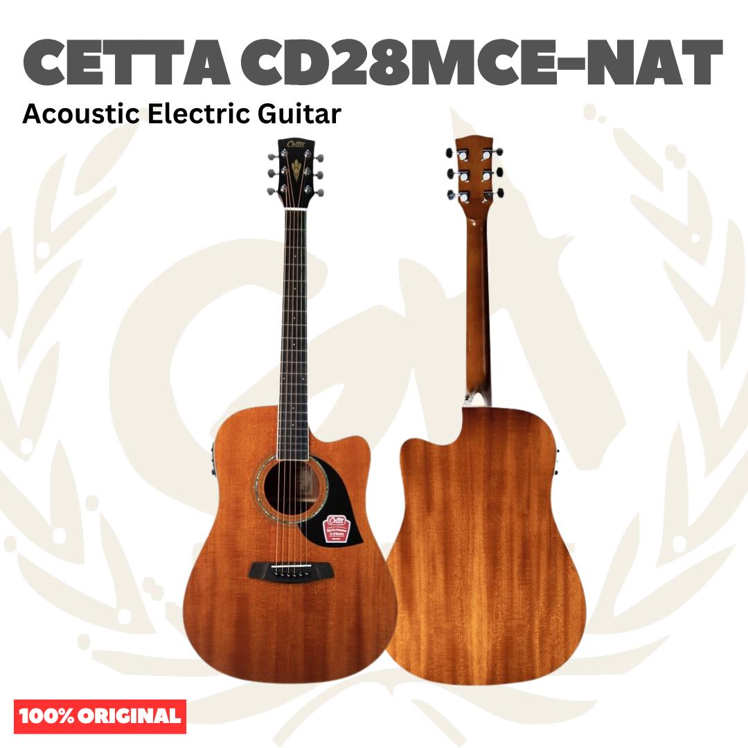 Cetta CD28MCE-NAT Acoustic Electric Guitar - Gitar Akustik Elektrik dengan Preamp CD-28MCE-NAT