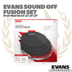 Evans SoundOff Fusion Set (10",12",14",14") - Drum Mute Head