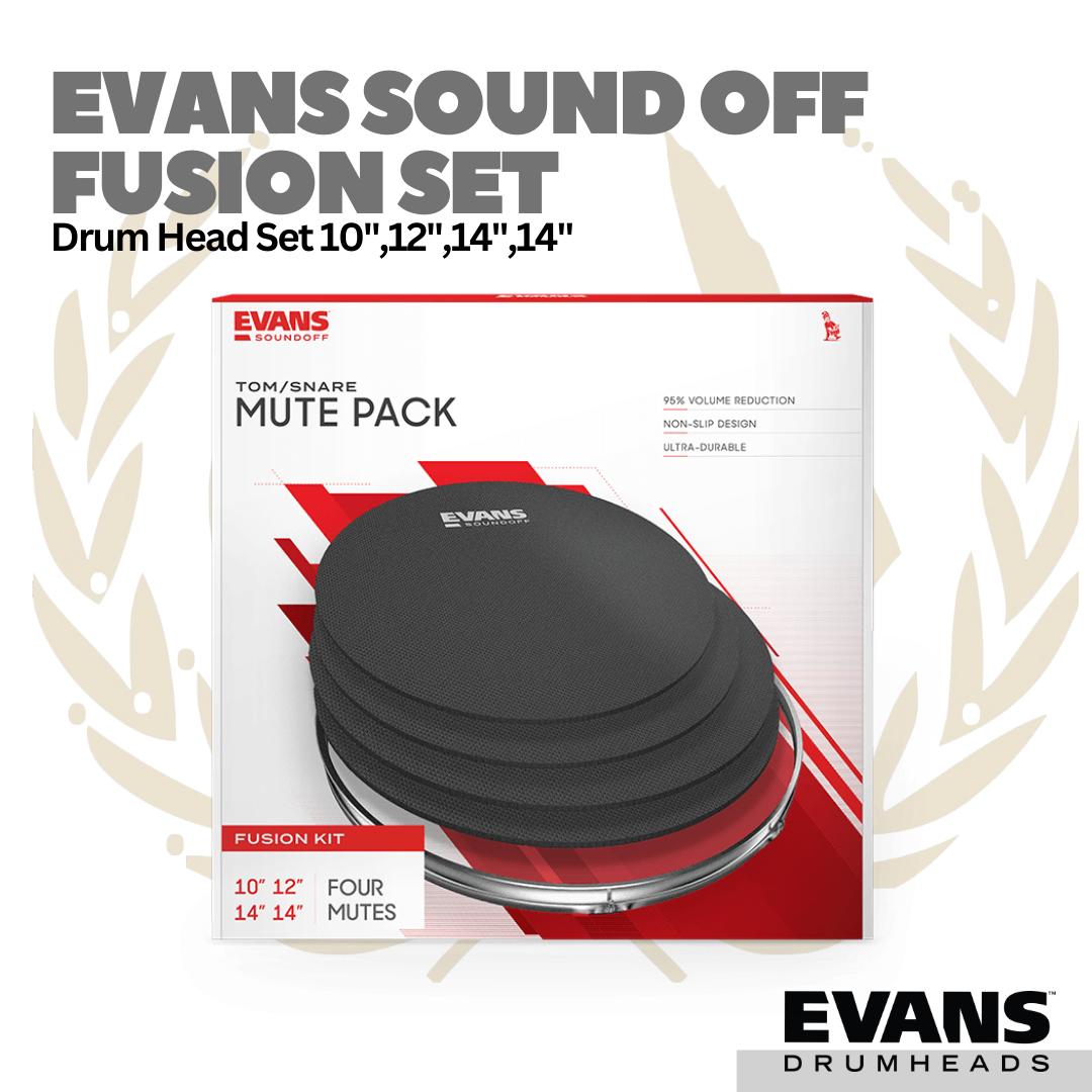 Evans SoundOff Fusion Set (10",12",14",14") - Drum Mute Head