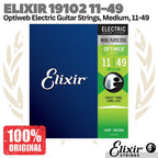 ELIXIR 19102 Optiweb Electric Guitar Strings, Medium 11-49 | Senar