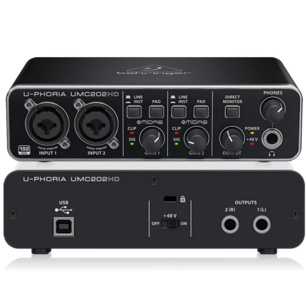 BEHRINGER U-PHORIA UMC202HD SOUNDCARD AUDIO INTERFACE