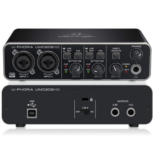 BEHRINGER U-PHORIA UMC202HD SOUNDCARD AUDIO INTERFACE