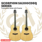 Scorpion SA200CDEQ Series Transcoustic Guitar with Preamp - SA 200 CDEQ Gitar Transkustik dengan Efek dan Preamp Original Asli