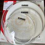 Evans G2 Clear Rock Pack (10", 12", 16") with 14" HD Dry Snare Batter  EPP-G2HDD-R