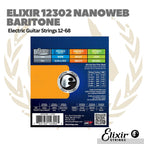 Elixir 12302 12-68 Nanoweb Baritone Electric Guitar Strings