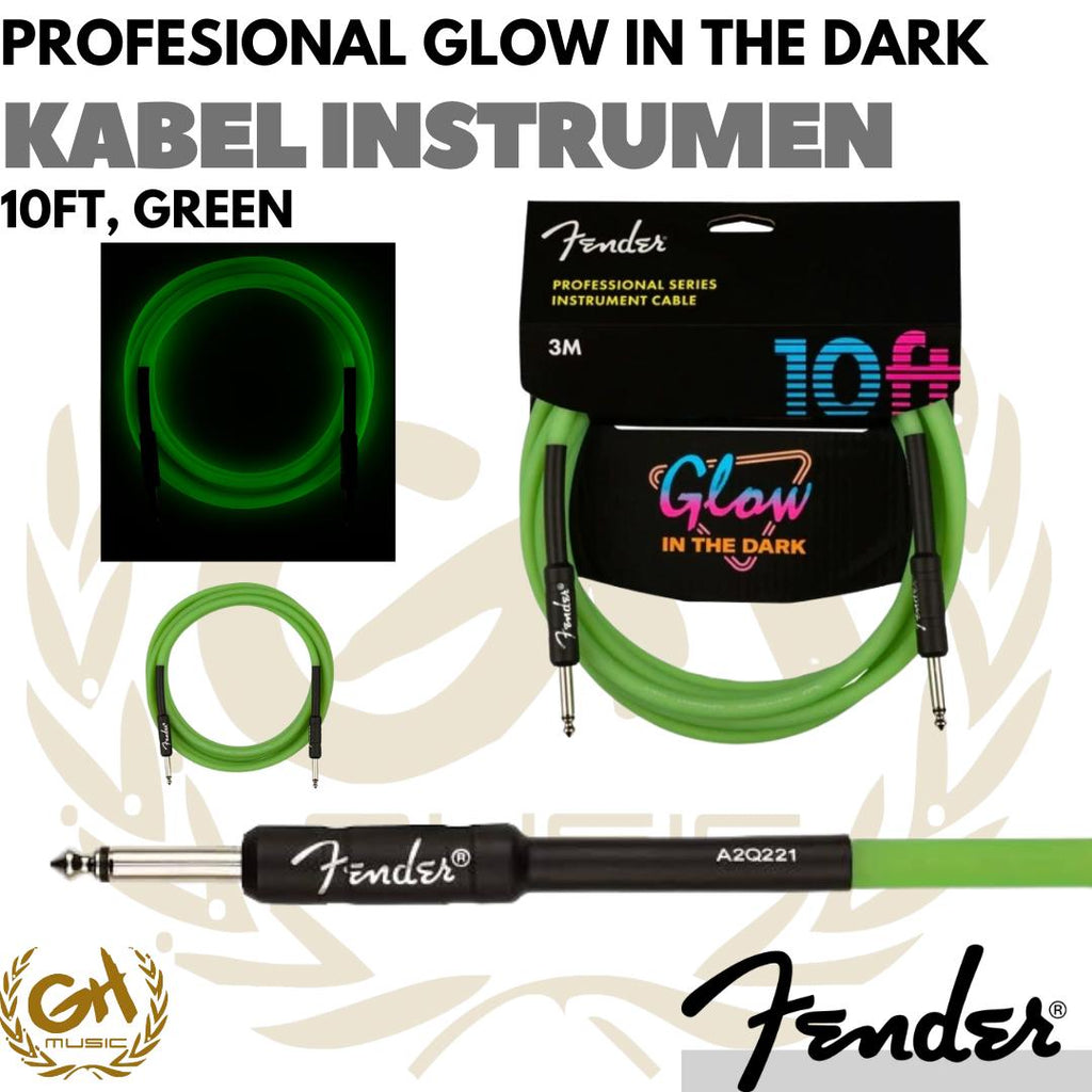 Fender Professional Series Glow in the Dark Instrument Cable - KABEL