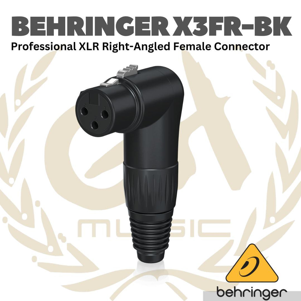 Behringer X3FR Professional XLR Right-Angled Female Connector - Jack XLR Female Angled 3 Pin X3-FR