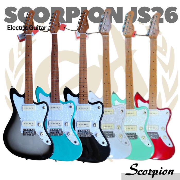 SCORPION JS26 Black Jaguar Series Electric Guitar | Gitar Jazzmaster