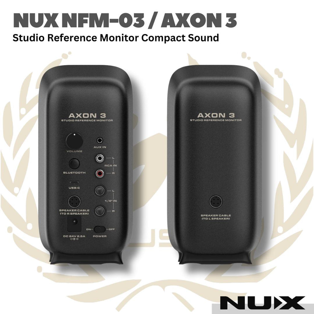 NUX NFM-03 AXON 3 STUDIO REFERENCE MONITOR COMPACT SOUND - SPEAKER MONITOR NFM03 AXON-3