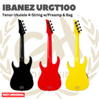 Ibanez URGT100 Tenor Ukulele 4-String w/Preamp & Bag - Ukulele Tenor 4-senar Original Asli