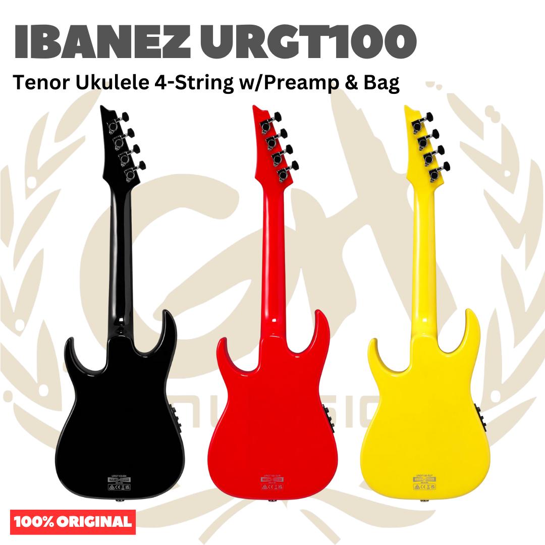Ibanez URGT100 Tenor Ukulele 4-String w/Preamp & Bag - Ukulele Tenor 4-senar Original Asli