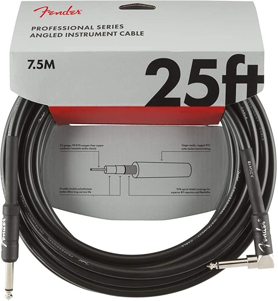 Fender Professional Series Angled Kabel Instrumen 4,5M Black