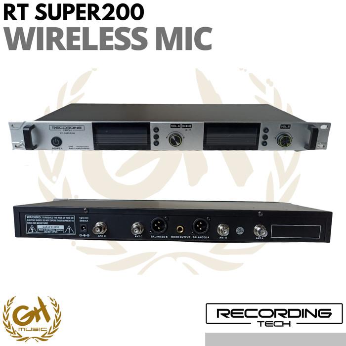 RECORDING TECH RT SUPER200 WIRELESS MICROPHONE - 2 CHANEL MIC WIRELESS