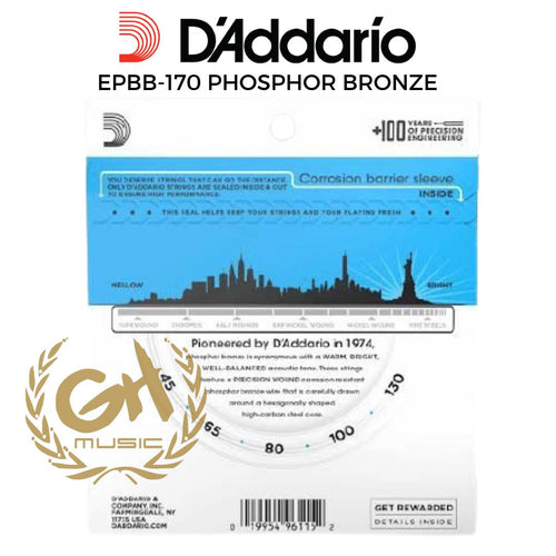 D'Addario EPBB-170 45-100 Long Scale SENAR GITAR BASS AKUSTIK