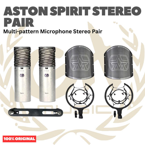 ASTON SPIRIT STEREO PAIR Multi-pattern Condenser Microphone Stereo Pair - Mic Kondensor Mik Sepasang Set Multipolar Mikrofon Original Asli