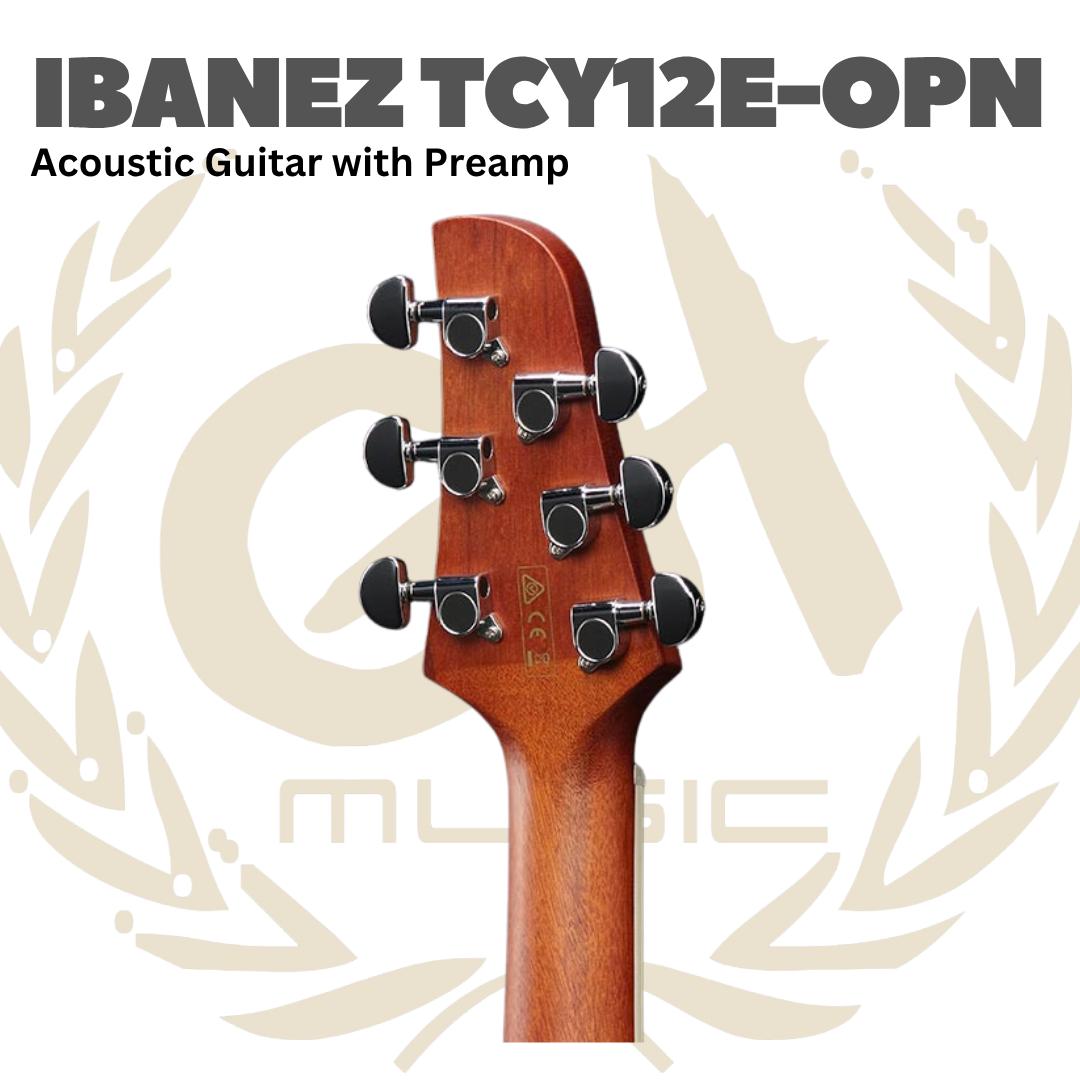 Ibanez TCY12E-OPN Acoustic Guitar with Preamp, Open Pore Natural - Gitar Akustik dengan Pre-amp TCY12EOPN TCY12E OPN Original
