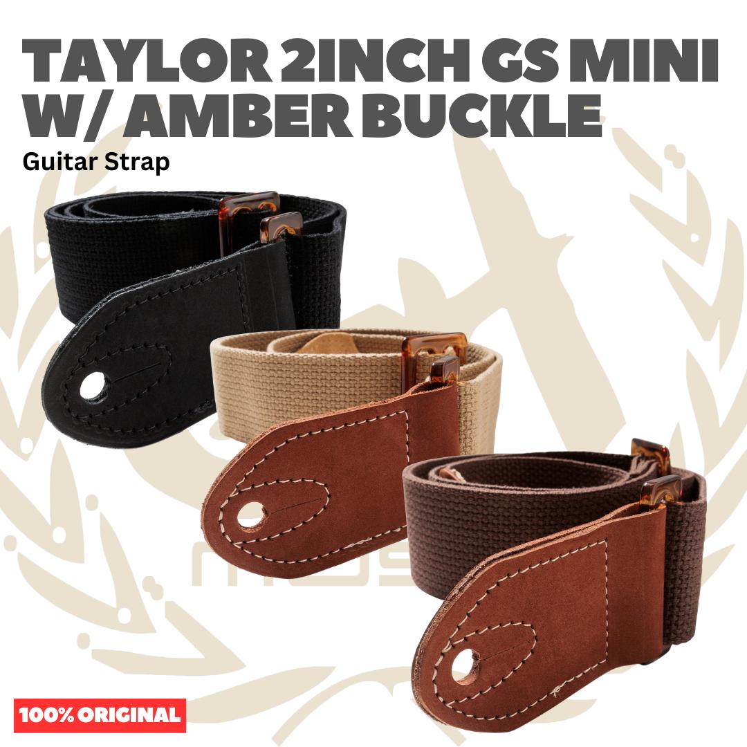 Taylor 2Inch GS Mini Guitar Strap w/Amber Buckle - Strap Gitar