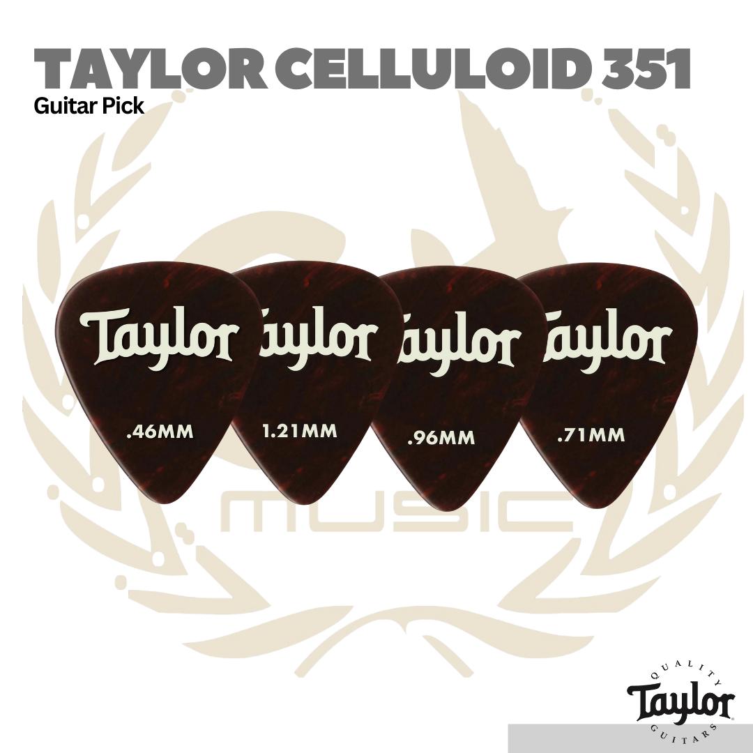 Taylor Celluloid 351 Picks, Tortoise 12-Pack - Pick Gitar Bass