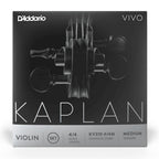D'addario KV310-4/4L Kaplan Vivo Violin String Set, Light Tension - Senar Biola