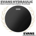 EVANS HYDRAULIC Black Coated Snare Batter Drumhead | 13 14 Inch