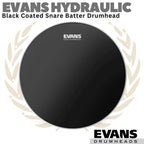 EVANS HYDRAULIC Black Coated Snare Batter Drumhead | 13 14 Inch